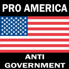 Pro America Anti Government High Quality Metal Magnet 4x4 inches 8292
