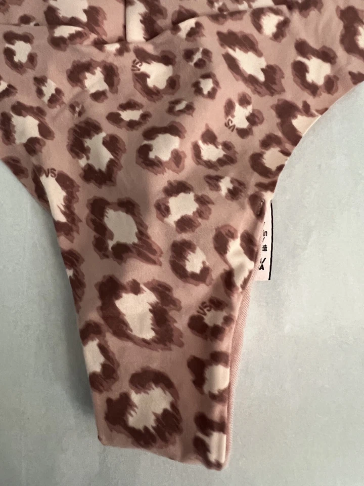 Victoria's Secret Logo solid animal print Thong Panty Small Set Of 2 - Image 4 of 4