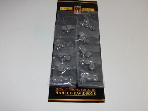 Harley-Davidson Handlebar Clamp 5/16" Chrome Caps/Plugs (pack of 4)