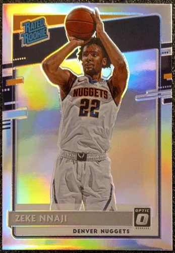 2020-21 Donruss Optic Zeke Nnaji Nuggets Silver Holo Prizm Rated Rookie #172 SP
