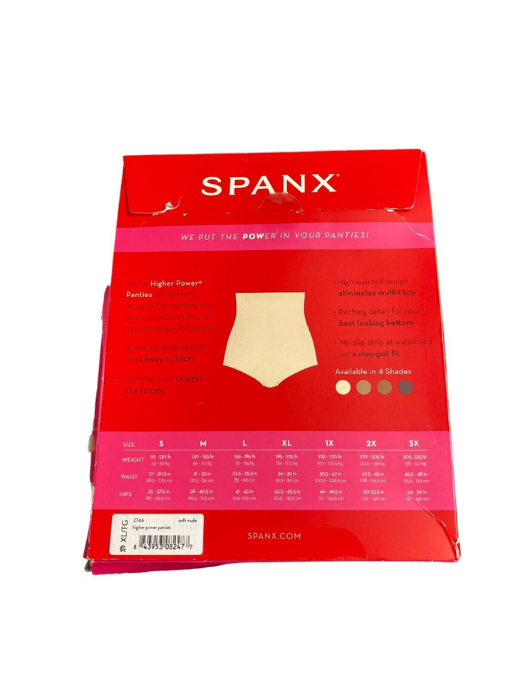 Spanx Higher Power Panties High Waisted Shaper Brief Soft Nude XL