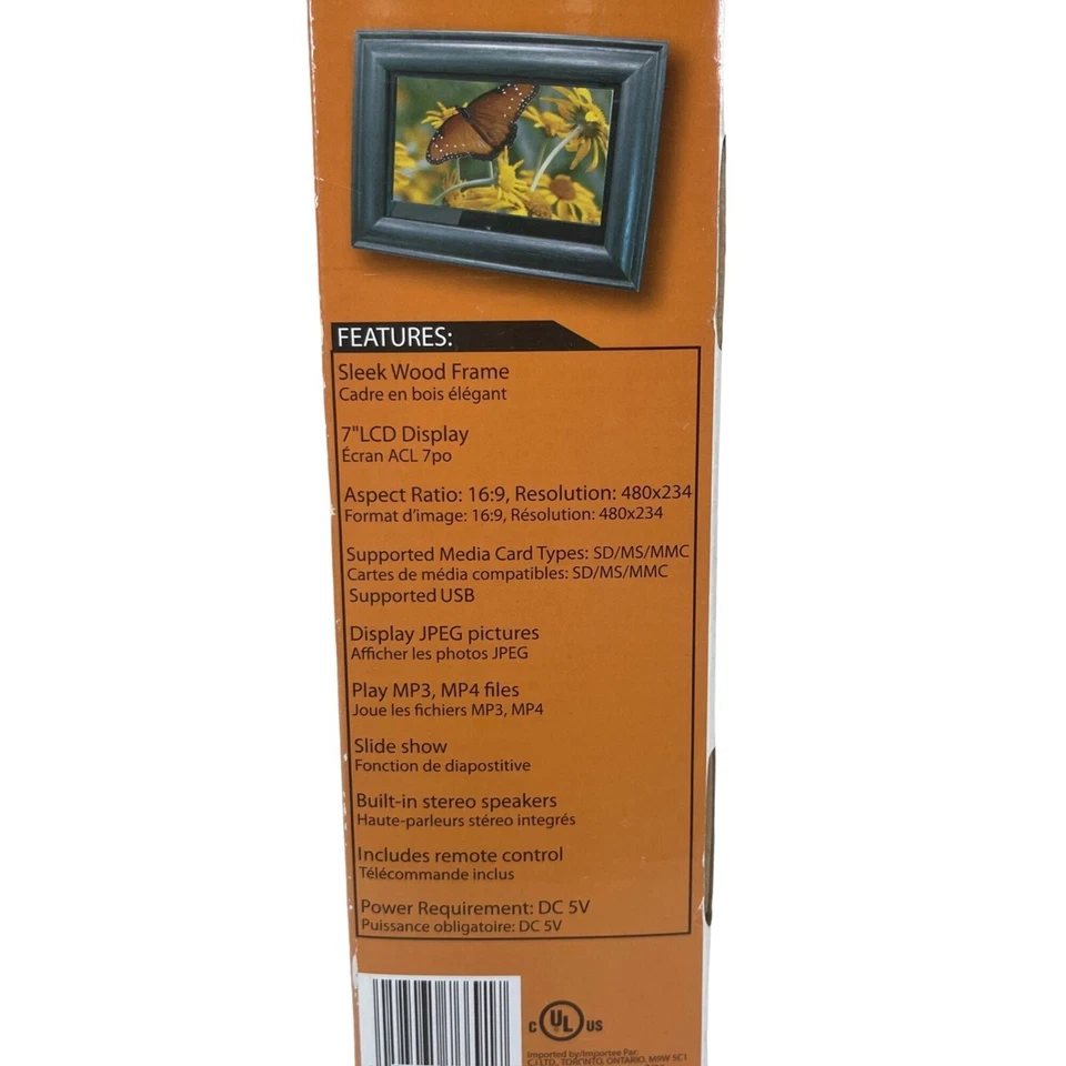 Curtis 7" Digital Photo Frame DPB702 Media Card USB Supported - Image 2 of 4