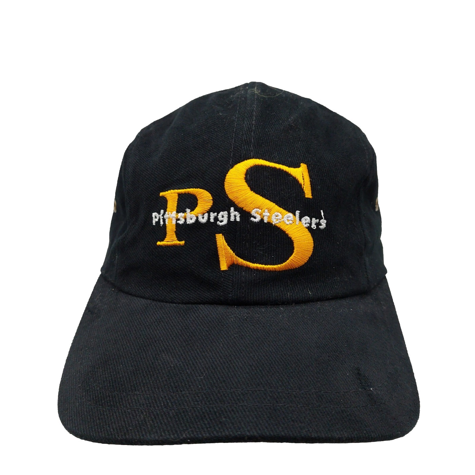 Pittsburgh Steelers Adjustable Buckle Strap Baseball Cap in Yellow and Black - NFL Team Gear