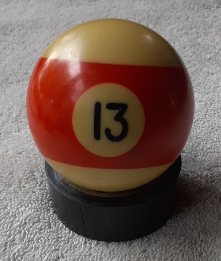 Vintage Bakelite Pool Billiard Ball Stripped #13 Orange | eBay