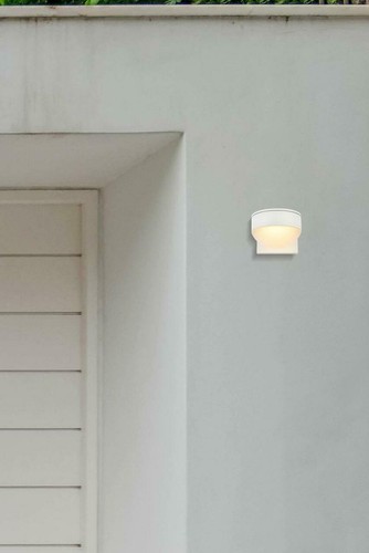 Wall Sconce Light Fixture LED Outdoor White Porch Exterior Walkway Patio Yard - Picture 2 of 6