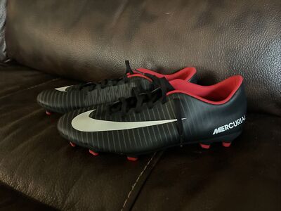 Nike Men Mercurial Vortex III FG 831969-002 Black Soccer Cleats