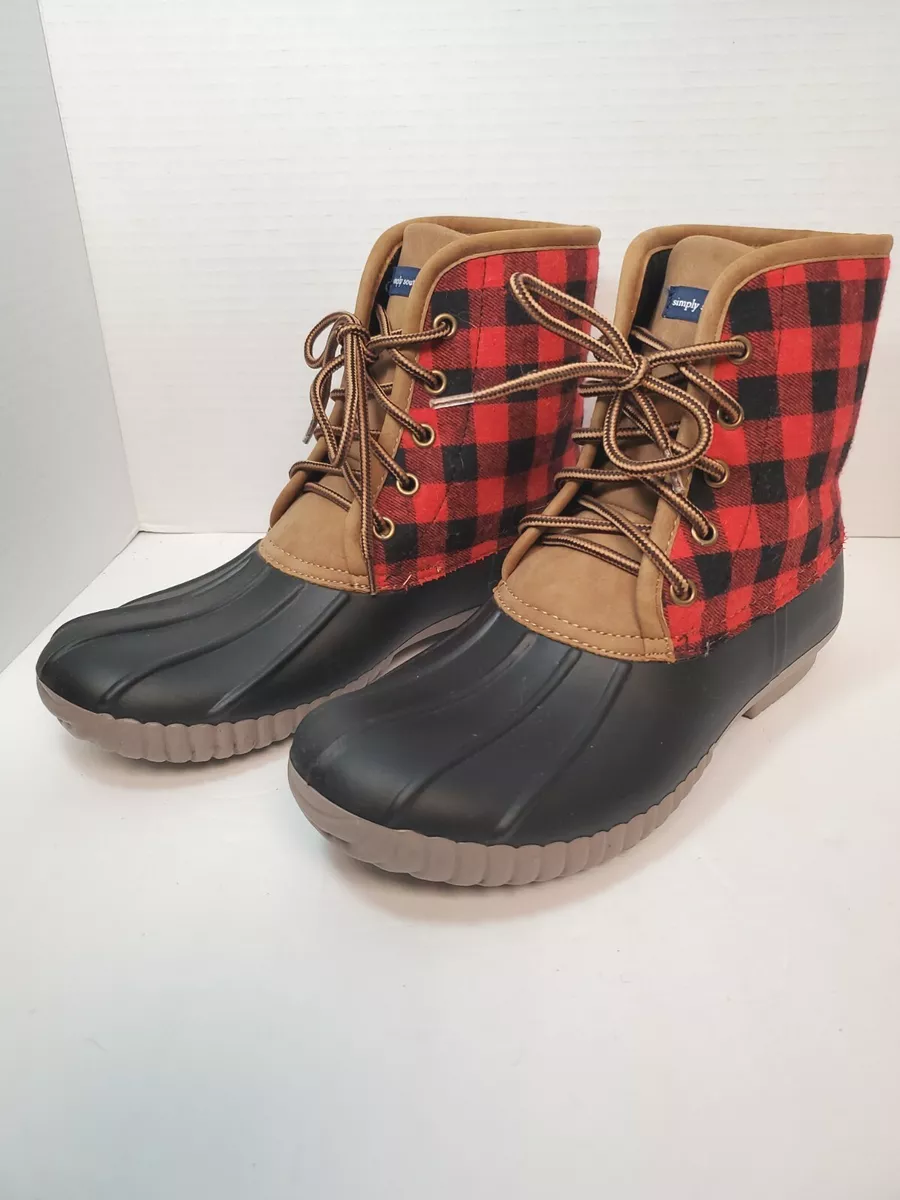 Buffalo plaid duck clearance boots