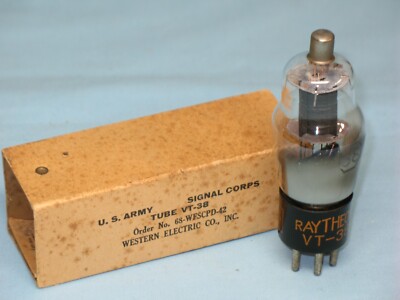 VACUUM TUBE ~ VT-38 ~ WESTERN ELECTRIC / RAYTHEON ~ NOS ~ VT-38