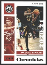 Pascal Siakam #17 2020-21 Panini Chronicles Toronto Raptors