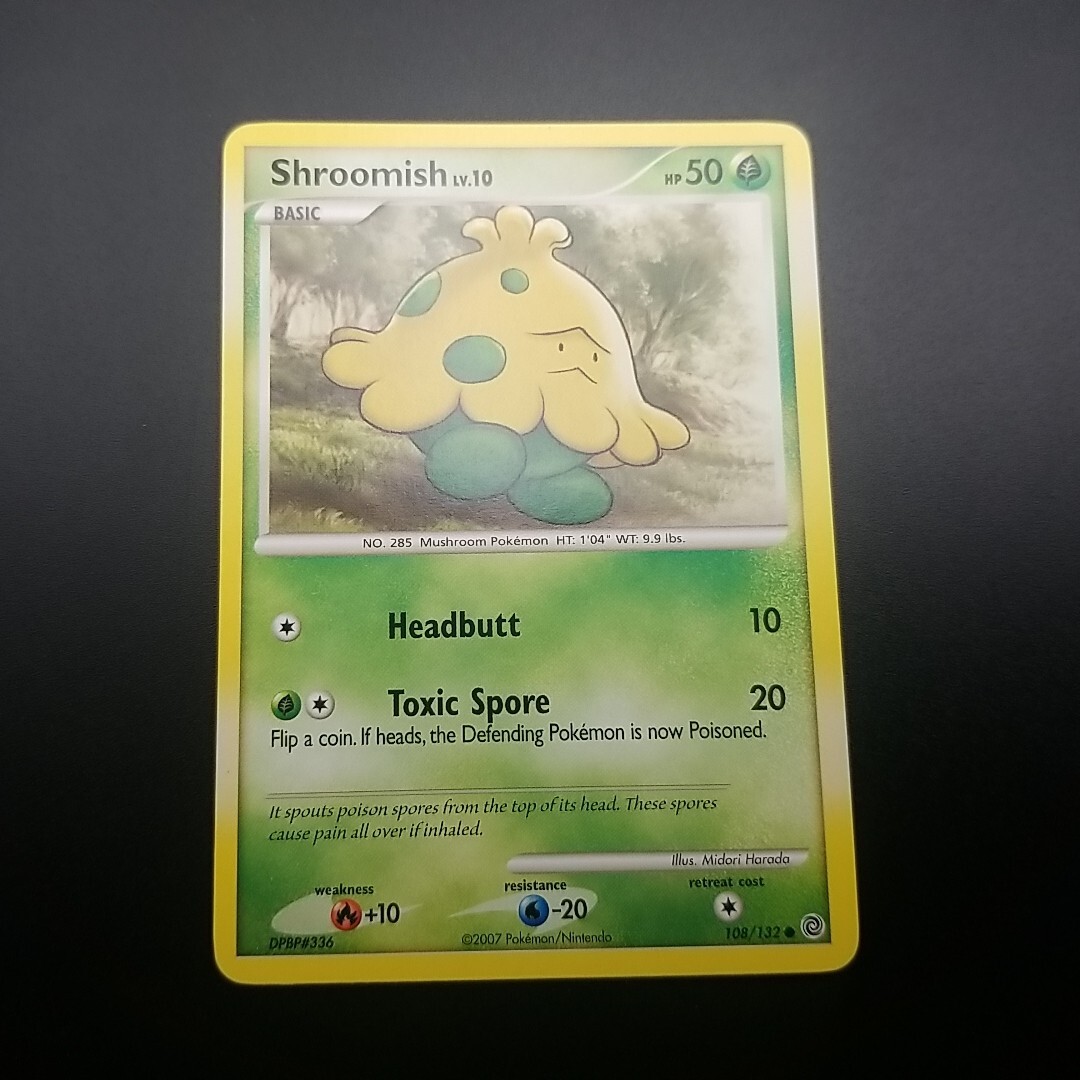 SHROOMISH 108/132 - Non-Holo - SECRET WONDERS - 2007 Pokemon Card - NM/M