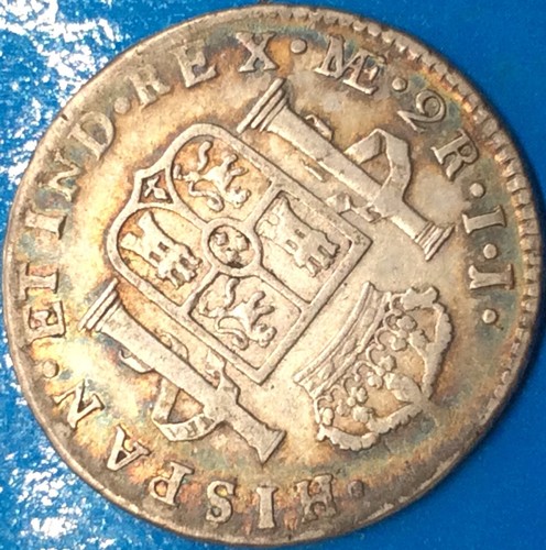 2 Reales 1793 Spanish Peru Carlos IIII silver - RARE!!!!! - Picture 5 of 8