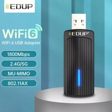 EDUP 1800Mbps USB3.0 Wireless Adapter Network Card WiFi6 2.4G/5G For PC Laptop