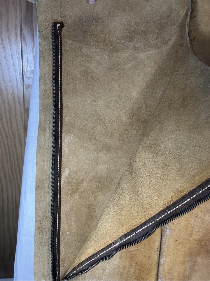 Vintage Leather Chaps Buff Color | eBay