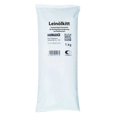 KAWO Leinölkitt Fensterkitt Glaserkitt überstreichbar Reparaturkitt Holzfenster 1kg