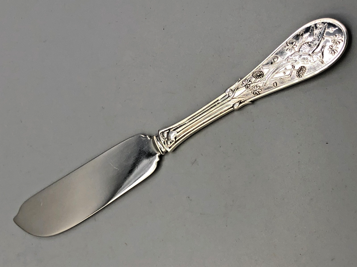 Audubon by Tiffany Sterling Silver individual Fish / Butter Knife