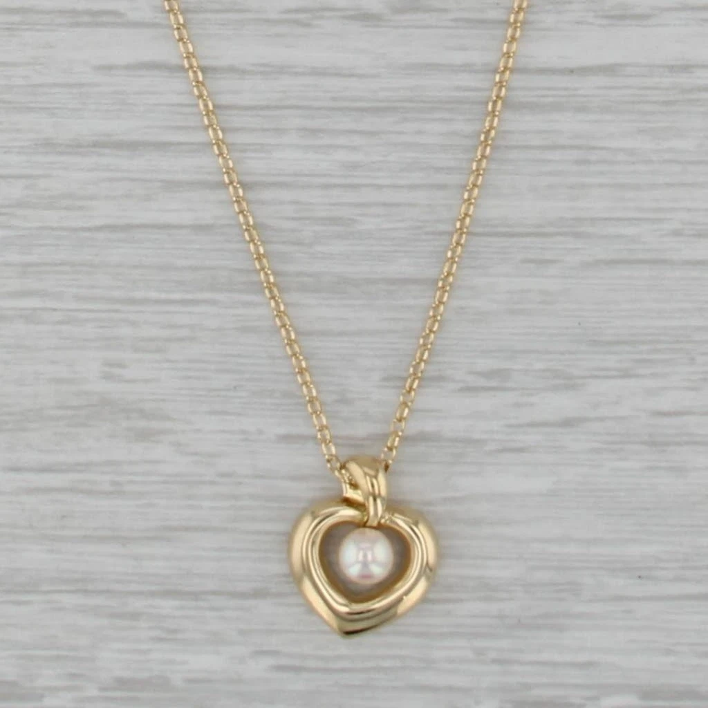 Mikimoto White Pearl Yellow Gold Fine Necklaces & Pendants for