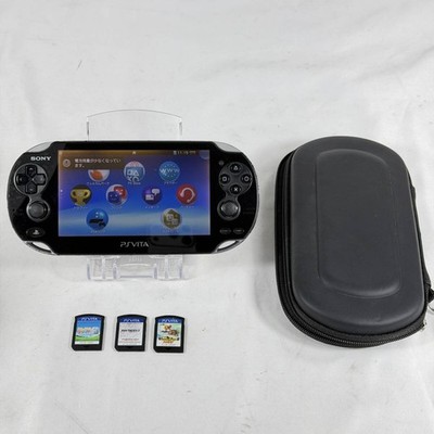 PS Vita PCH-1000 Schwarz Sony PlayStation Konsole Getestet Gereinigt