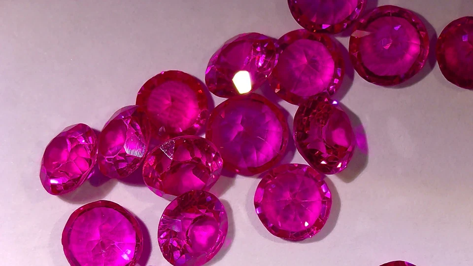 15x 1-1.5ct Crecido en Laboratorio Rosa Vivo Rubí Suelto AAA+ Paquete de Gemas Corte Brillante EE. UU. Foto 2 de 4