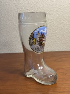 German Bierstiefel Beer Boot Glass Rothenburg Nürnberg Bavaria