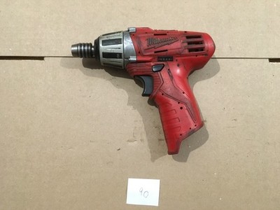 Used Milwaukee 2401-20 M12 12V 1/40  HEX Screwdriver Compact Drill TOOL ONLY OEM