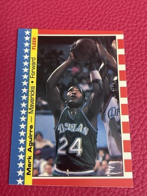 1987 Fleer Sticker Mark Aguirre #9 RAW Dallas Mavericks  Ex/nmt.  Id 15