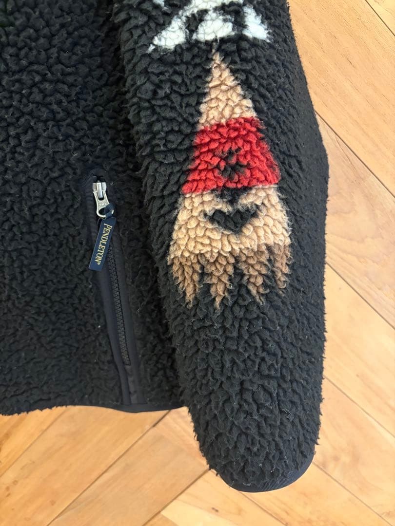 Pendleton×BEAMS Boa Jacket L Black Polyester Warm… - image 4