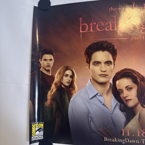 Lot de 3 affiches promotionnelles Twilight Breaking Dawn partie 1 11x17 exclusivité SDCC 2011 - Photo 6/15