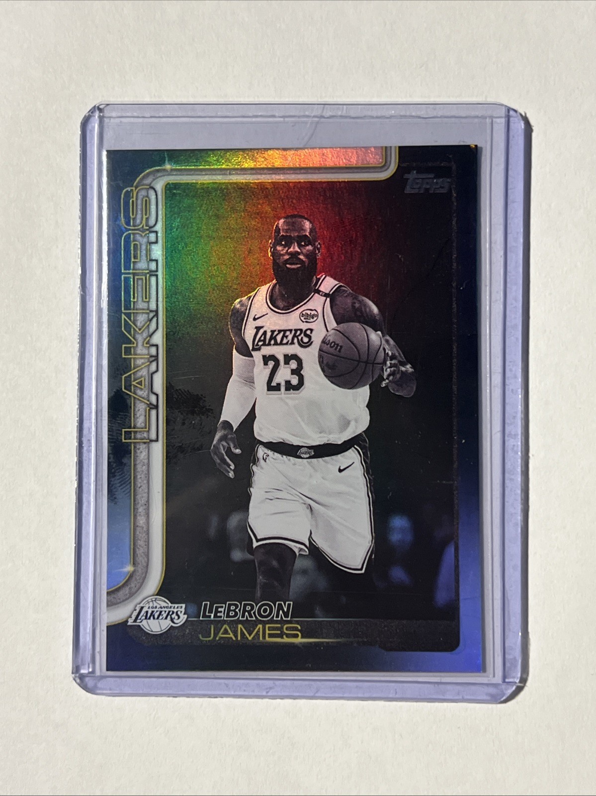 Lebron James 2025-26 Topps Basketball Black Friday Blackout Parallel #150 Lakers