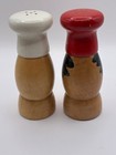 Vintage Salty & Peppy  Wooden Salt Pepper Shakers MCM  Japan — photo 3