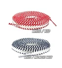 Baseball Stitches Flat Shoelaces White Red Navy For Baseball Themed Sneakers