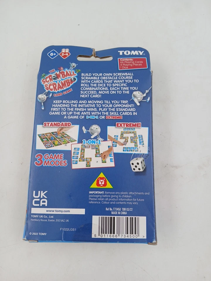 Juego de cartas The Screwball Scramble Roll the Dice Mini Game Master Maze 6 años en adelante Foto 4 de 4