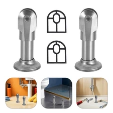  4 Pcs Restroom Partition Hardware Bathroom Accessories Door Support Parts