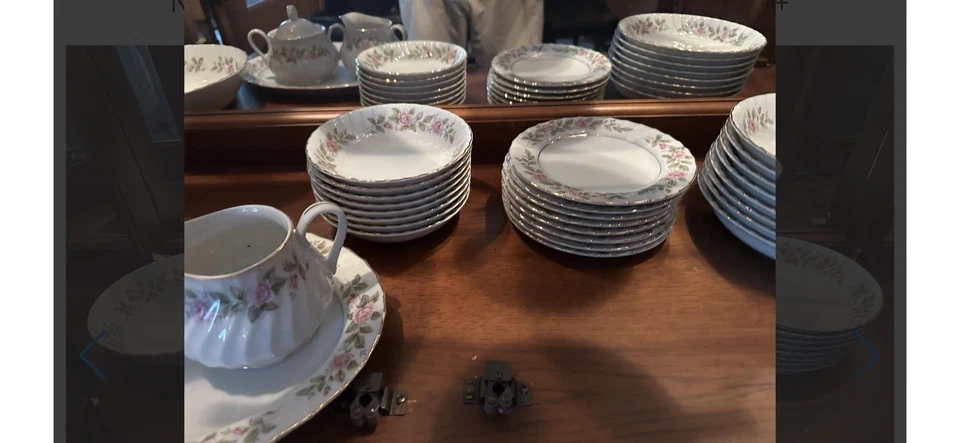 Noritake Pasadena China Set –Service for12+,Pink/White Roses, Gold Trim, Vintage - Image 3 of 4