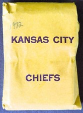 Original APBA Pro League 1972 Kansas City Chiefs 34 Card Team Set