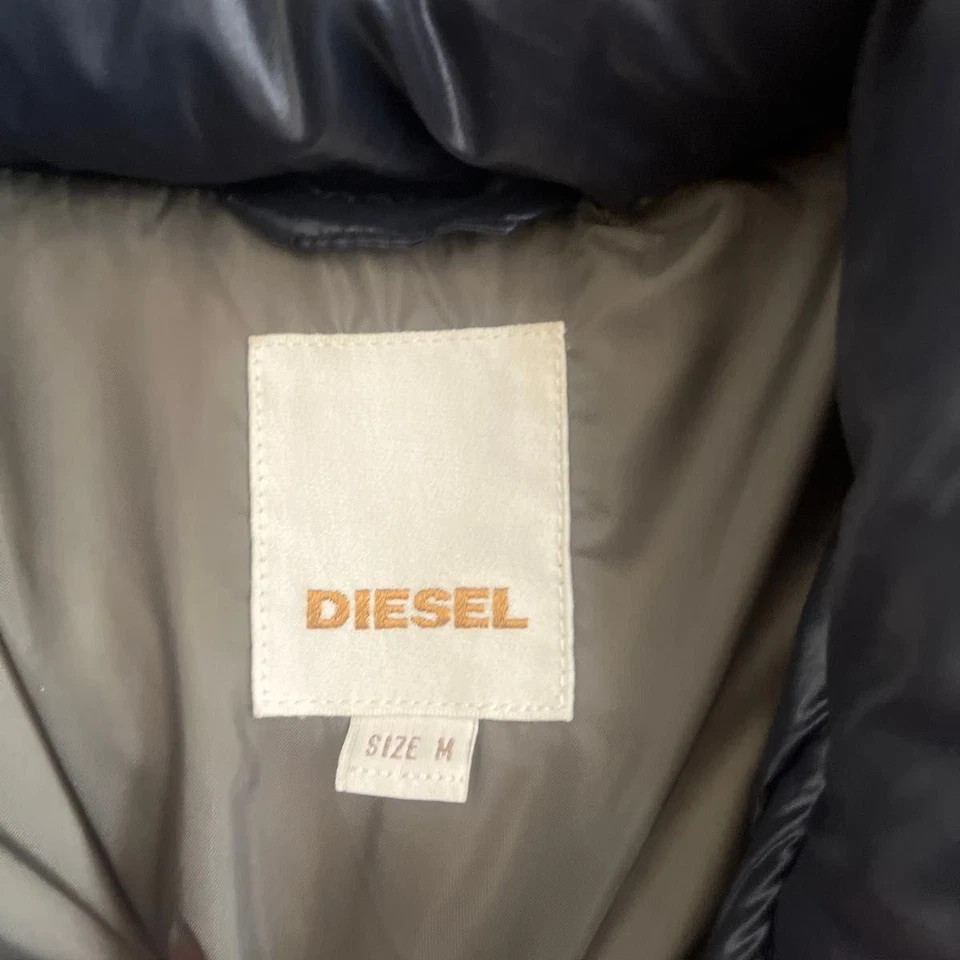 DIESEL Riders Thick Down Jacket Navy Hooded Near Mint Size-M - Image 3 of 4