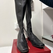 Vintage Salvatore Ferragamo Magiara Stretch Nappa Calf 8 Black Boots