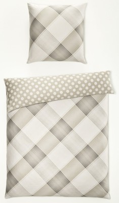 casa NOVA Bettwäsche ALEXIS Satin BT 155x220 cm grau Bettbezug Bettzeug