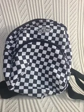 Vans "Off the Wall" Black + White Checkerboard Mini Backpack Purse / Bag