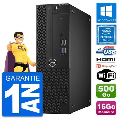 Dell OptiPlex 3050 SFF PC 16Go RAM 500Go Festplatte HDMI Windows 10 Wifi G4400