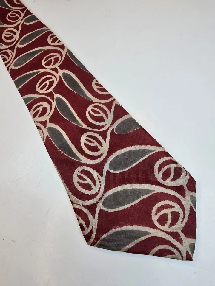 Vintage Lightweight Nylon Rockabilly Tie 1950s Art Deco Design 45" L Smoothie  Foto 2 de 4