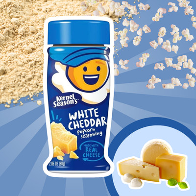 Kernel Season s White Cheddar Popcorn Seasoning | Würziges Weißkäse-Topping für