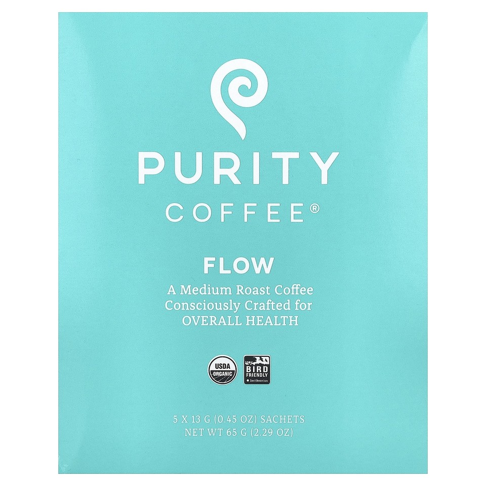 Flow, Sachets, Medium Roast, 5 Sachets, 0.45 oz (13 g) Each