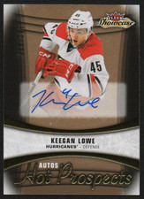 Keegan Lowe 2015 Upper Deck Fleer Showcase Hot Prospects Autos 88/299 Auto