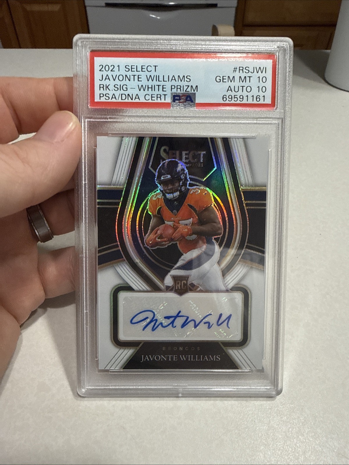 Javonte Williams Panini Select Rookie Signatures #RSJWI White Prizm