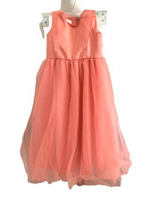 davids bridal coral pink peach multi layered net skirt flower girl dress 4