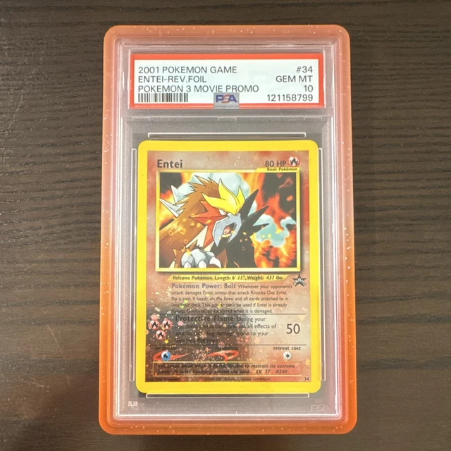 2001 Pokémon TCG Entei 34/53 Wotc Promo Reverse Holo/Reverse Foil PSA 10