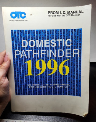 OTC Domestic Pathfinder 1996 TSB Manual OTC Monitor GM 1981-1995