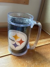 ThermoServ Made in USA Clear & Black Plastic NFL Pittsburgh Steelers Football