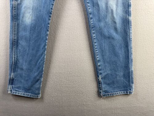 Jeans Wrangler uomo 31x32 (adatto 29x30) blu 13MWZ taglio cowboy sbiadito invecchiato - Foto 3 di 22