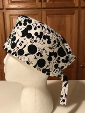 Scrub Hat Medical Nursing Chemo Skull Cap Mickey Mouse Cotton Fabric